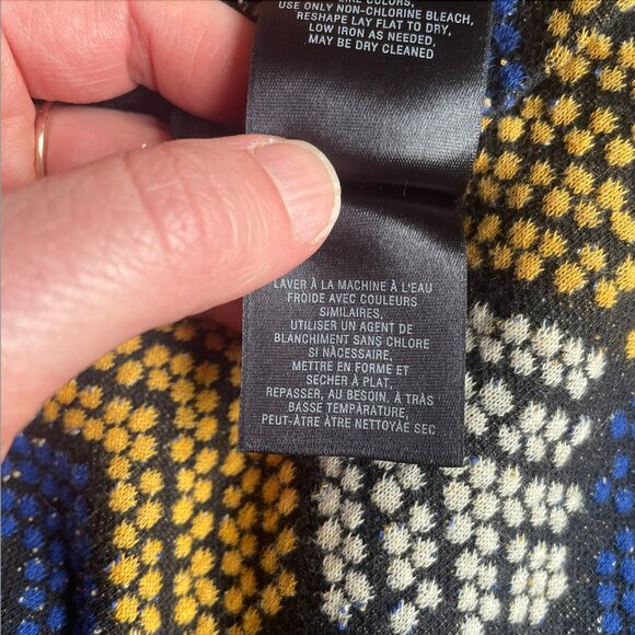 Anthropologie Maeve Blue Yellow Long Pencil Skirt, 6 Women's - Picture 8 of 9